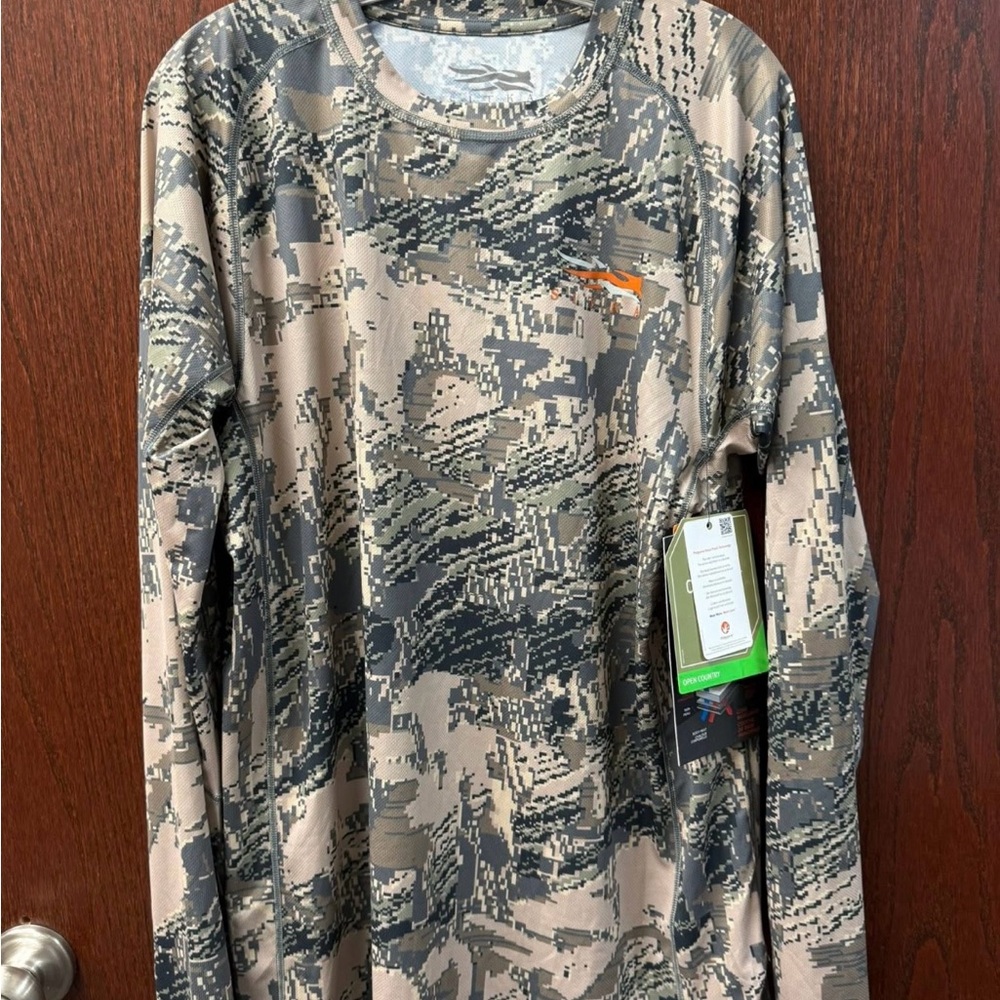 Sitka Men's Long Sleeve Camo Shirt - Gray and Tan